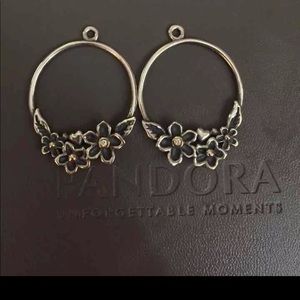 ON HOLD ..... Pandora Retired Diamond earrings